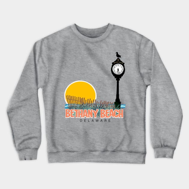 Bethany Beach Clock Crewneck Sweatshirt by BETHANY BEACH